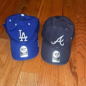 LA Dodgers & Atlanta Braves 47 cleanup hats